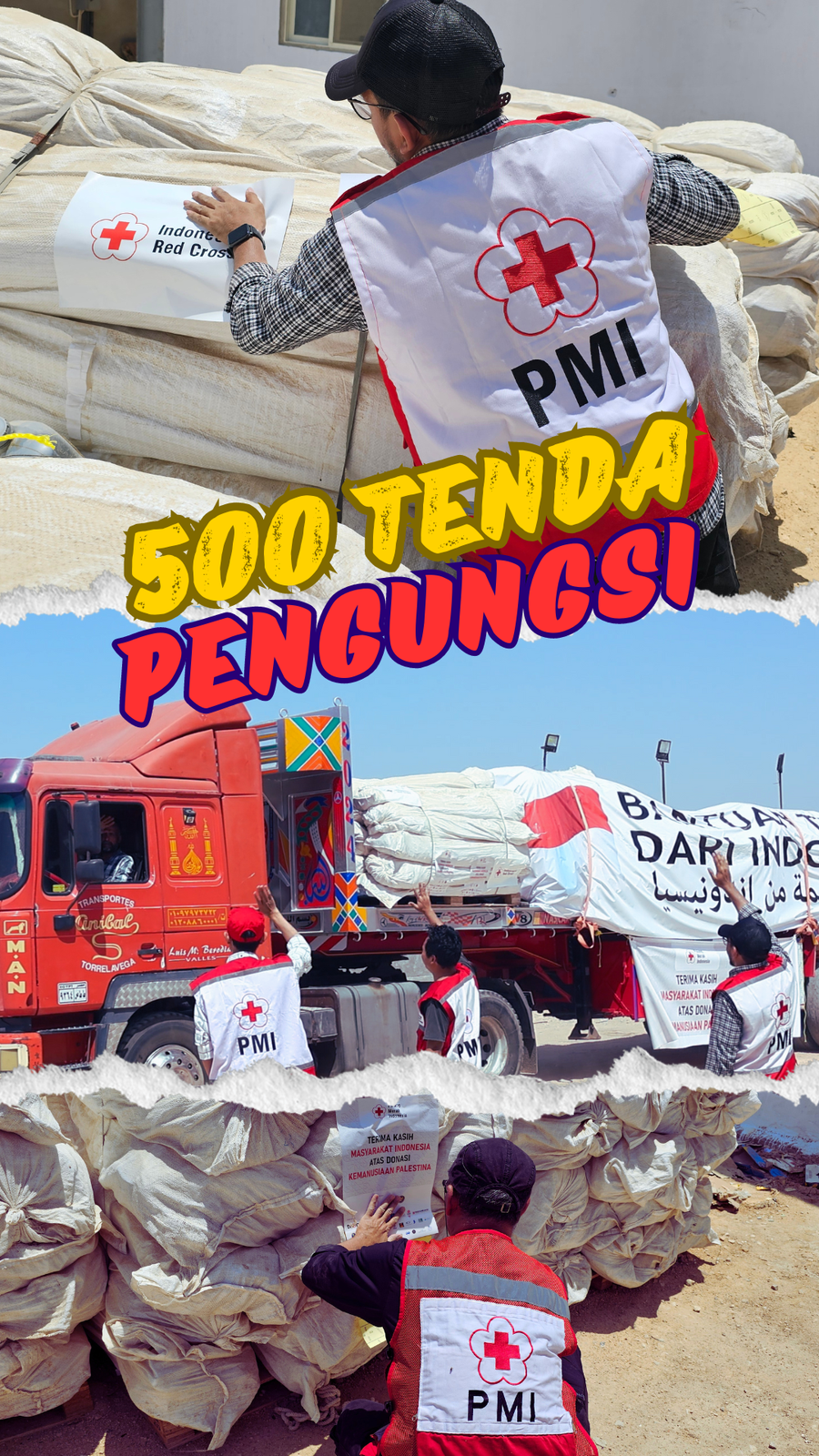 Bantuan PMI untuk Warga Palestina