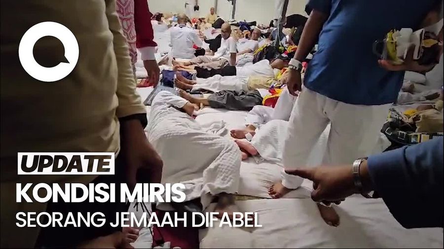 Kondisi Miris Difabel Tidur di Antara Selasar Kasur di Mina