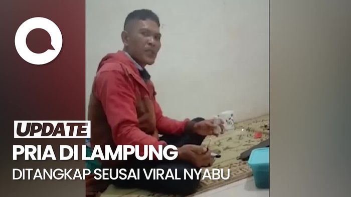 Detik-detik Penangkapan Pria di Lampung yang Viral Asyik Nyabu