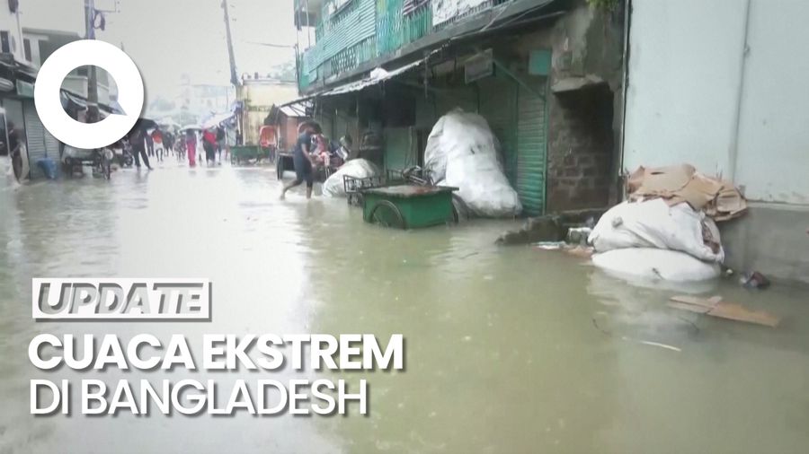 Penampakan Banjir Landa Bangladesh, 800 Ribu Jiwa Terdampak