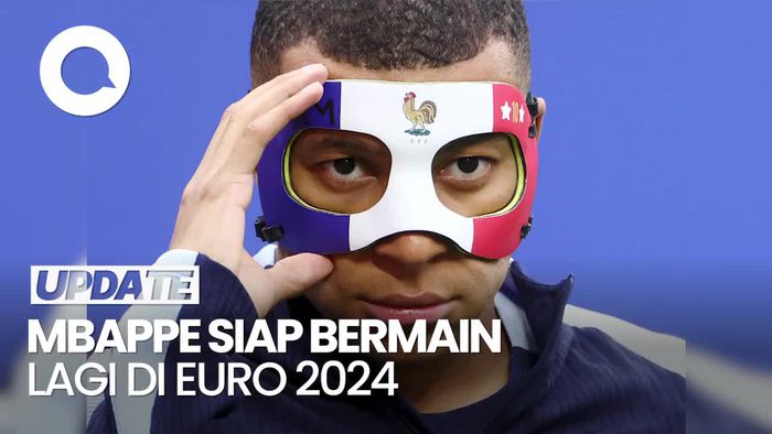 Penampakan Mbappe yang Akhirnya Bertopeng Setelah Hidung Patah