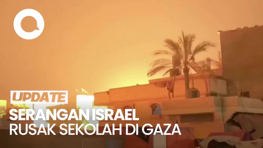Jeritan Anak-anak Gaza saat Sekolah Tempat Warga Mengungsi Dihantam Rudal