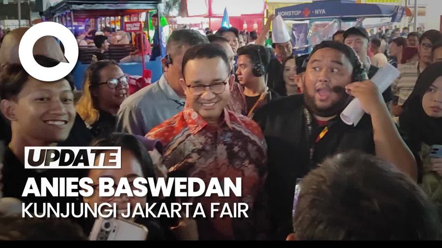 Momen Anies Baswedan Disambut Riuh Pengunjung Jakarta Fair