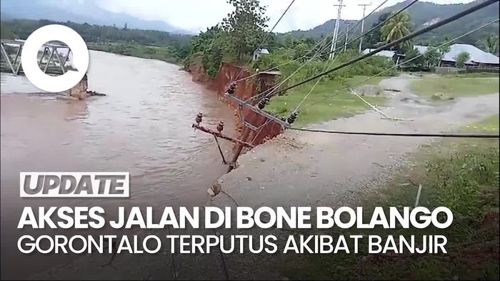 Banjir Terjang Bone Bolango Gorontalo, Jalan Penghubung Antarkecamatan Terputus