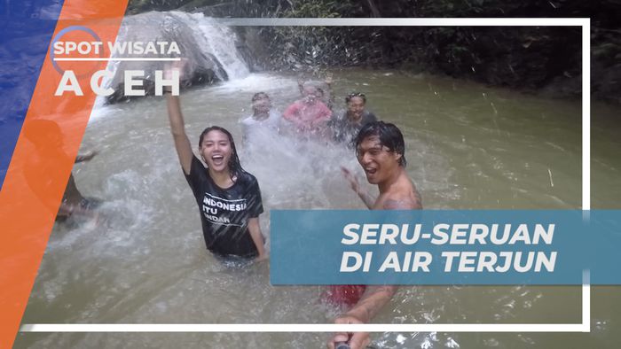 Menikmati Keseruan, Mandi-mandi di Air Terjun Kuta Malaka yang Menyegarkan, Aceh