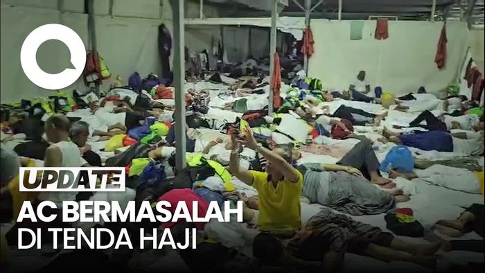 Jemaah Haji RI Payungan dalam Tenda Gegara AC Mati