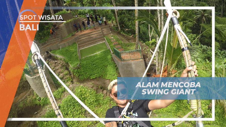 Menguji Nyali, Mencoba Permainan Swing Giant di Tepi Jurang, Bali