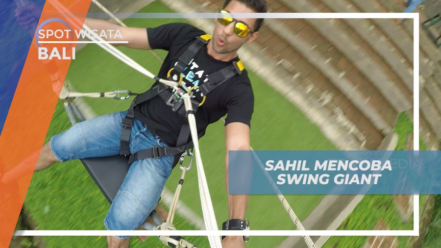 Menikmati Sensasi Terlempar di Udara Naik Swing Giant, Bali
