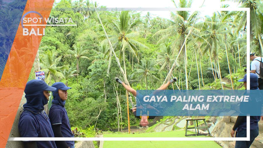 Adu Nyali, Naik Swing Giant dengan Gaya Paling Ekstrim, Bali