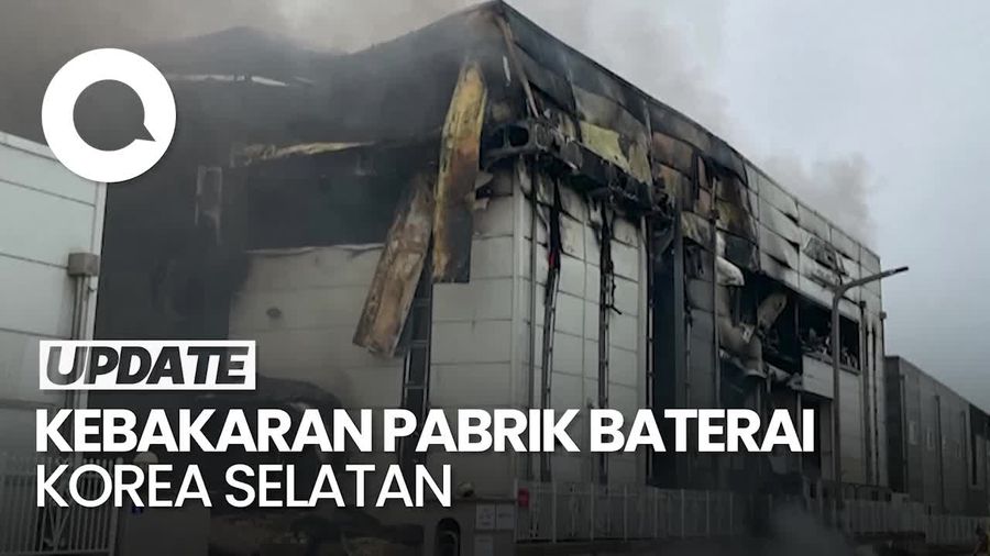Penampakan Kebakaran Besar Pabrik Baterai Korsel, 22 Orang Tewas