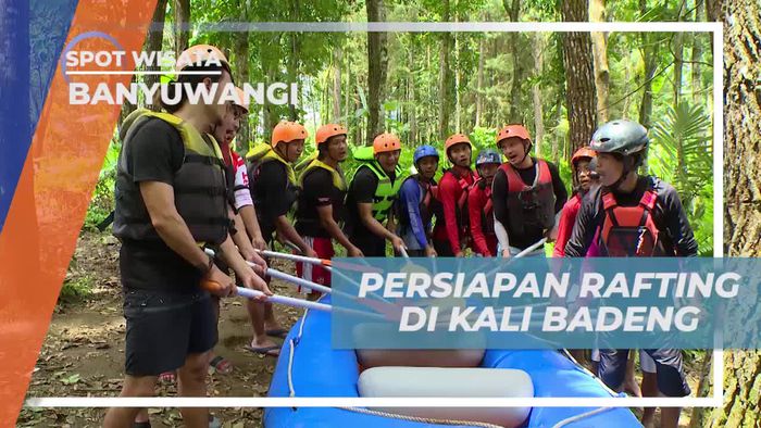 Persiapan Rafting di Kali Bedeng Banyuwangi