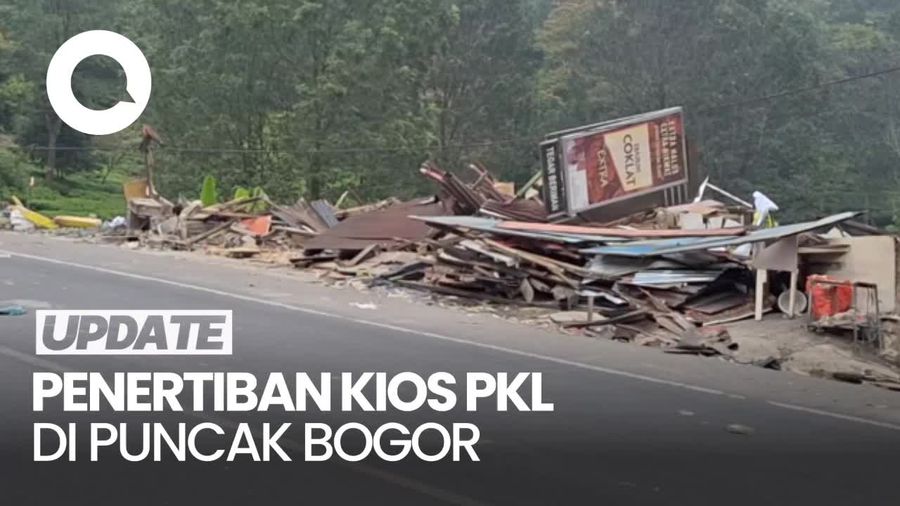 Penampakan Terkini Kios PKL di Puncak Bogor Seusai Ditertibkan