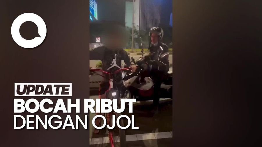 Heboh Ojol Vs Bocah di Jalur Sepeda Sudirman Berakhir Damai