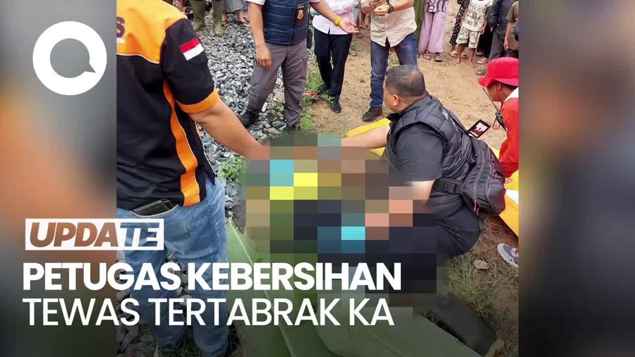 Petugas Kebersihan Tertabrak KA saat Boncengan di Palembang, 1 Tewas