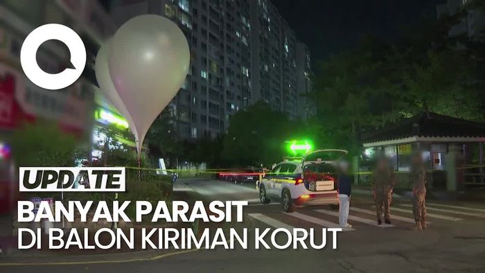  Korsel: Parasit Terdeteksi di Balon Sampah yang Dikirim Korut