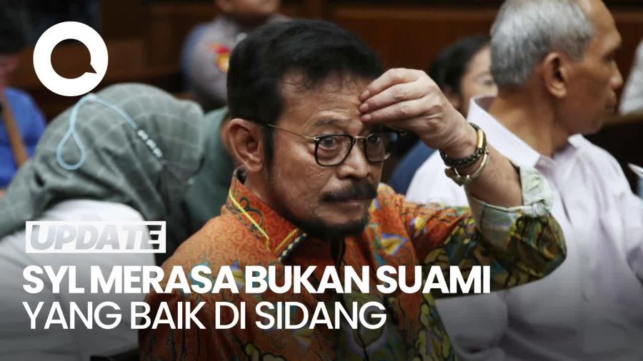 Suara Bergetar SYL di Sidang Kala Merasa Bukan Suami-Ayah yang Baik