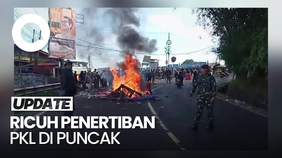 Penjelasan Satpol PP soal Ricuh Penertiban PKL di Puncak
