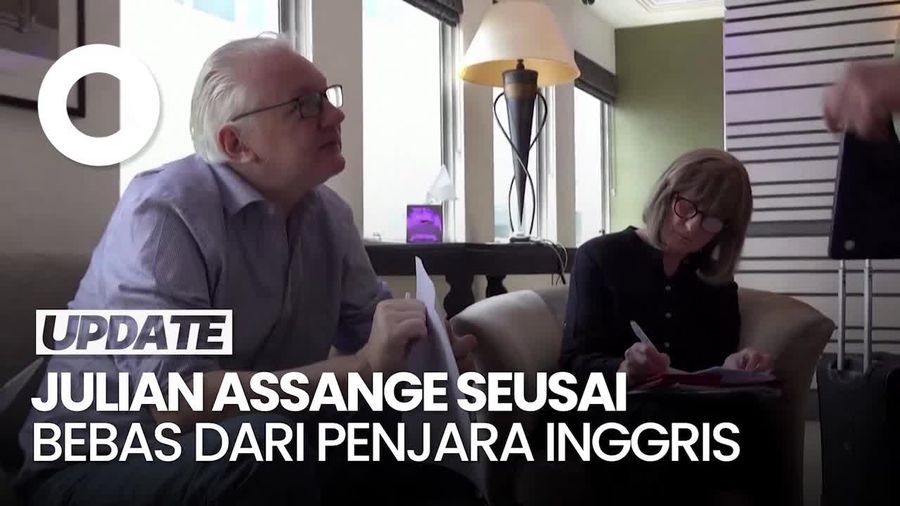 Penampilan Pendiri WikiLeaks Seusai 5 Tahun Mendekam di Penjara Inggris