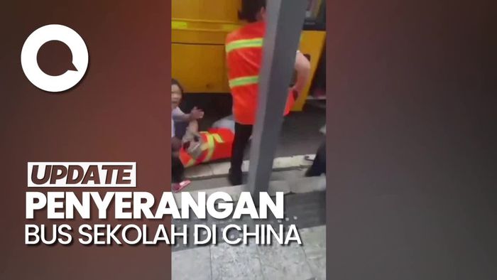 Pria Berpisau Serang Bus Sekolah di China, 2 Wanita-1 Anak Terluka