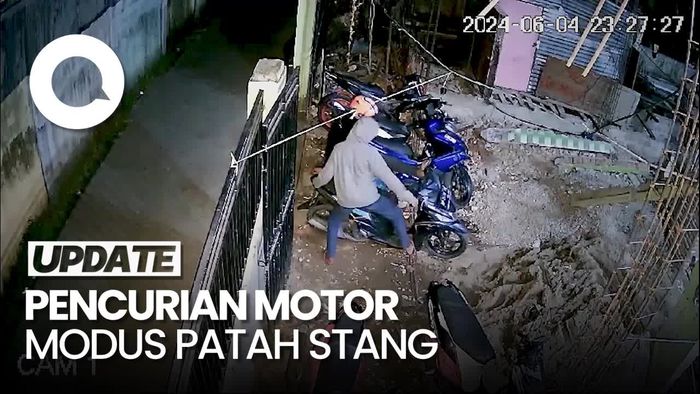Terekam CCTV, Pencurian Motor Modus Patah Stang di Makassar