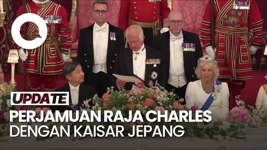 Perjamuan Raja Charles III dengan Kaisar Jepang di Istana Buckingham 