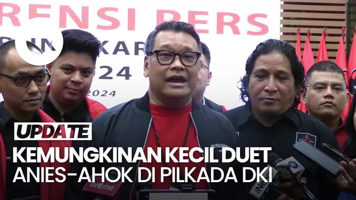 PDIP Nilai Peluang Duet Anies-Ahok 0,00001%: Secara UU Tidak Mungkin
