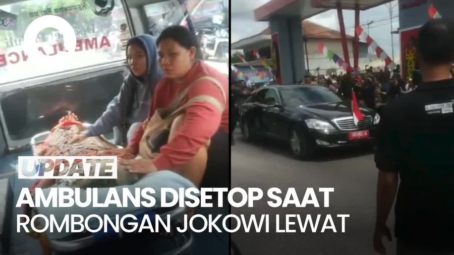Ambulans Disetop saat Rombongan Jokowi Lewat di Sampit, Istana Minta Maaf