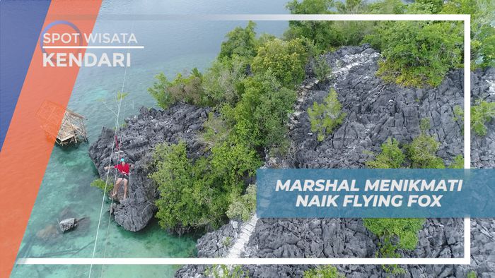 Menikmati Pesona Keindahan Pulau Labengki dari atas Flying Fox, Kendari