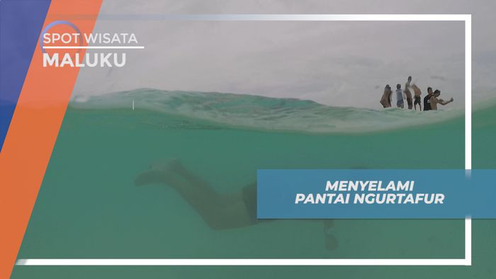 Berenang Seru Menikmati Kejernihan Air Pantai Ngurtafur, Maluku