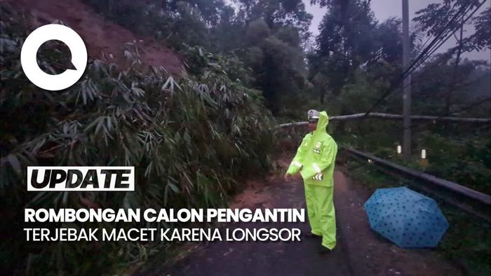 Longsor di Jalan Tasik-Garut Bikin Acara Pernikahan Tertunda
