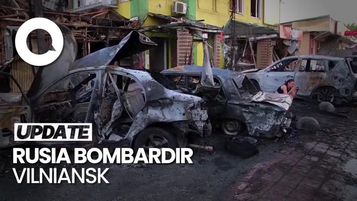 Penampakan Kota Vilniansk Seusai Dihujani Rudal Rusia