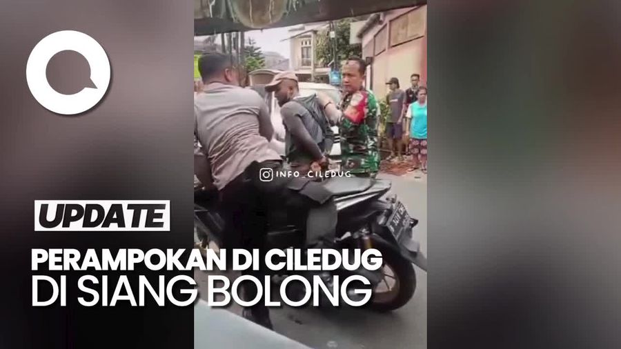 Viral Pria Bersajam Rampok Konter HP Ciledug di Siang Bolong