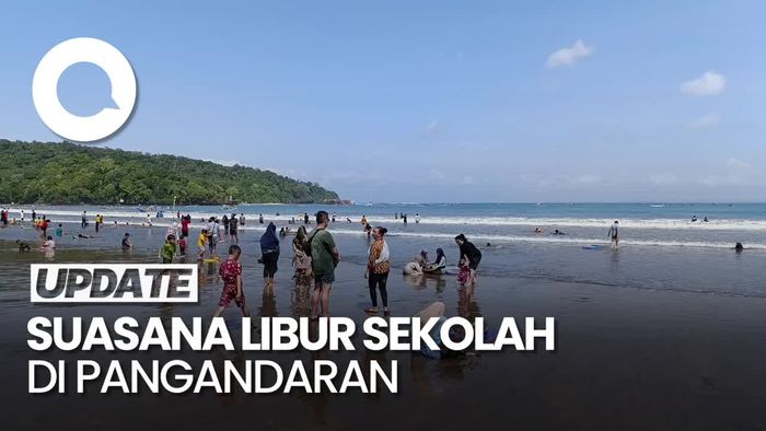 Pantai Pangandaran Jadi Primadona di Libur Sekolah
