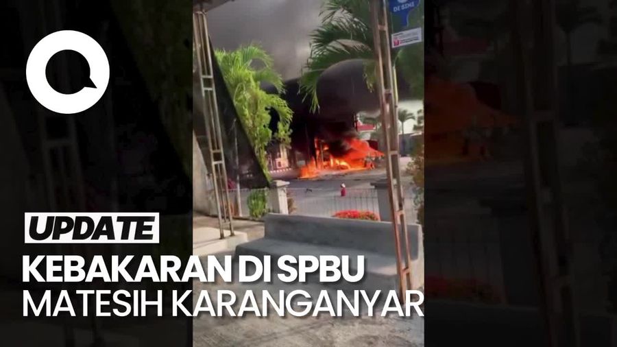 SPBU Matesih Karanganyar Terbakar, 1 Mobil Hangus 