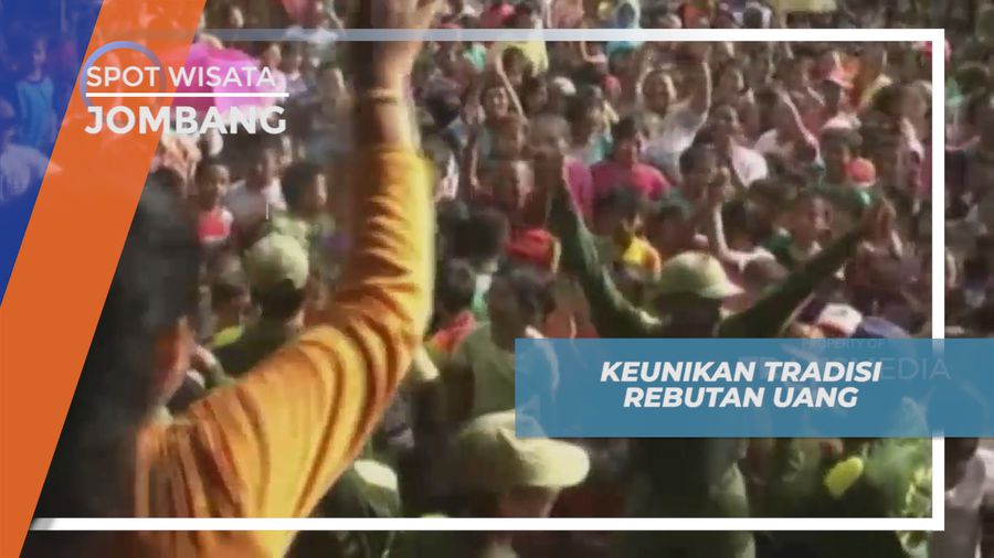 Kemeriahan Tradisi Rebutan Uang Receh Menyambut Maulid Nabi, Jombang