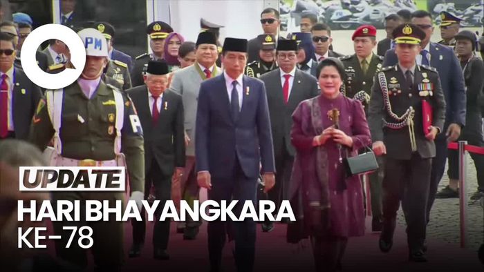 Jokowi-Prabowo Hadiri Hari Bhayangkara ke-78 di Monas