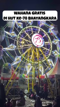 Semringahnya Warga Jakarta Main Wahana Gratis di HUT Bhayangkara