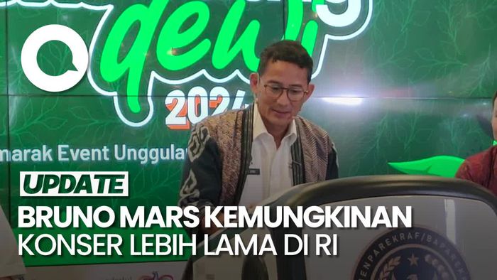 Menparekraf Berharap Konser Bruno Mars di RI Tambah Hari Lagi