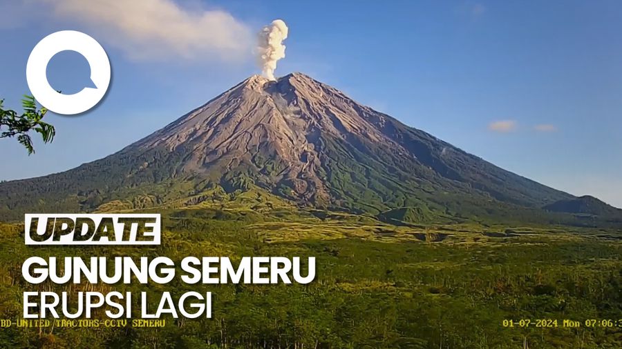 Gunung Semeru Erupsi Lagi, Luncurkan Abu Vulkanik Setinggi 600 Meter