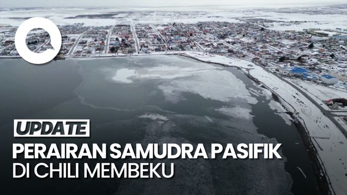 Potret Perairan Samudra Pasifik di Chili yang Membeku