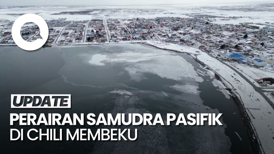 Potret Perairan Samudra Pasifik di Chili yang Membeku