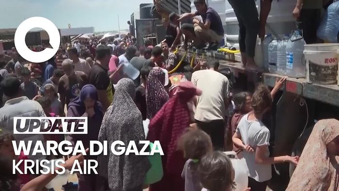Pilu Warga Gaza Berebut Air Minum: Satu Liter Dibagi untuk 16 Orang 