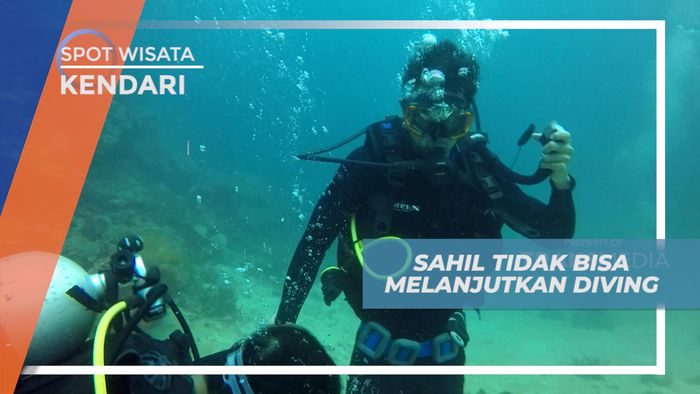 Kejadian Unik, Host MTMA Kehilangan Kaki Katak Saat Menyelam, Kendari