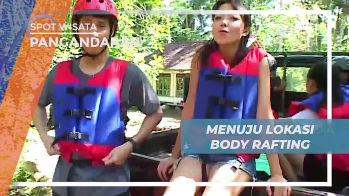 Perjalanan Menuju Lokasi Body Rafting di Pangandaran