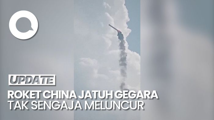 Momen Roket Luar Angkasa China Jatuh Seusai Tak Sengaja Lepas Landas