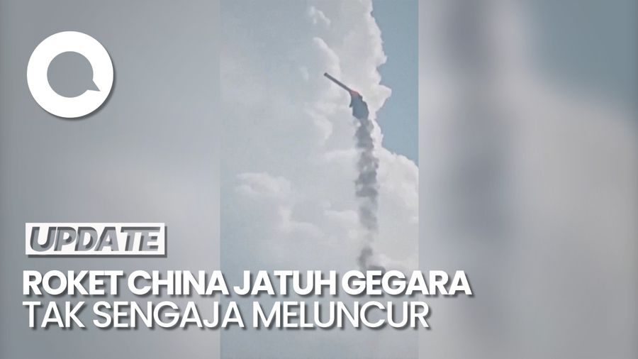 Momen Roket Luar Angkasa China Jatuh Seusai Tak Sengaja Lepas Landas