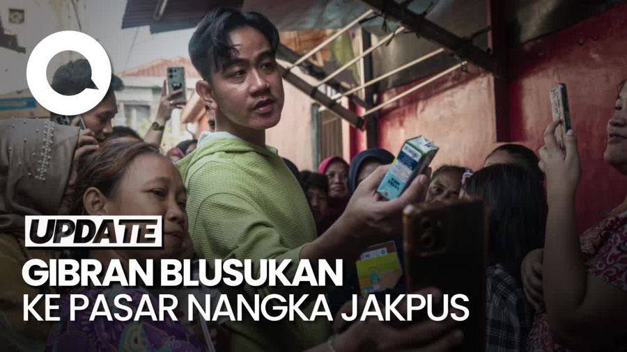 Blusukan ke Pasar Nangka Jakpus, Gibran Belanja Wortel-Cabai