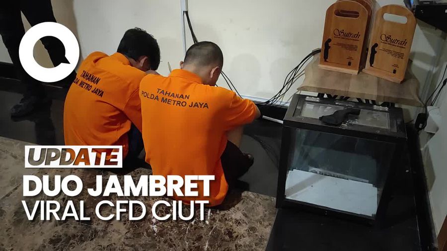 Duo Jambret Viral CFD Sudirman Tertunduk Lesu Berbaju Tahanan
