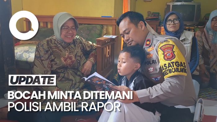 Momen Risma Temui Ilham, Bocah yang Minta Ditemani Polisi Ambil Rapor