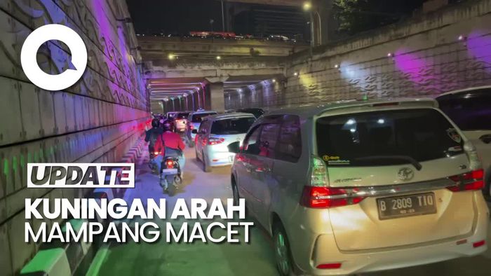 Penampakan Macet Kuningan Arah Mampang Malam Ini